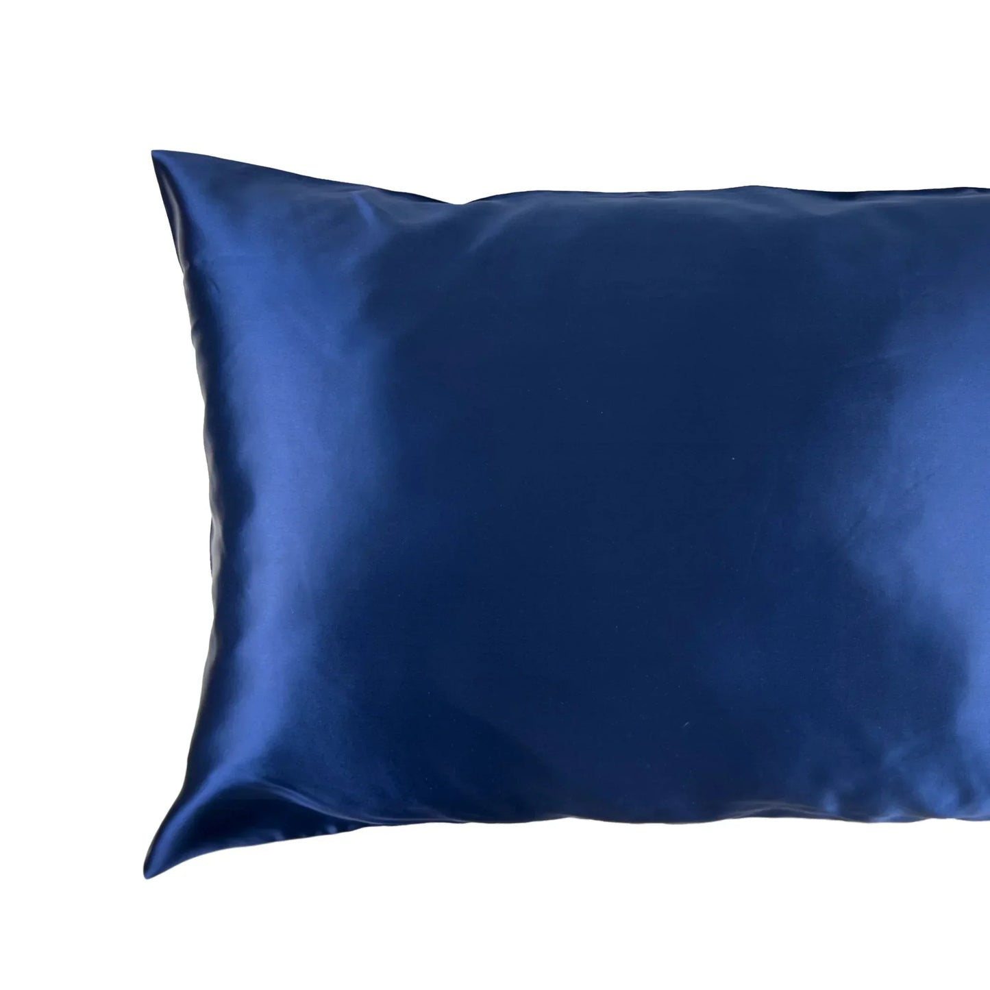 Silk case pillow – navy blue with soft satin finish