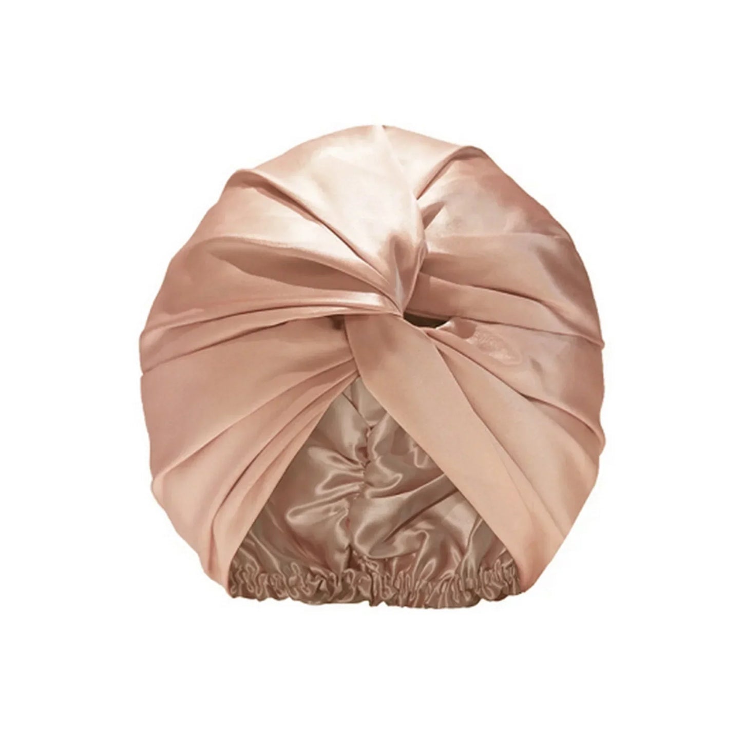 Silk sleep cap – rose gold bonnet for hair protection