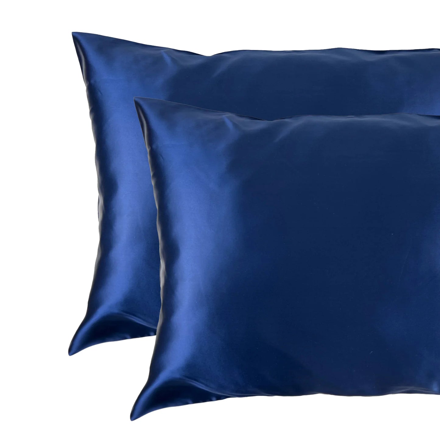 Two-pack of navy silk pillowcases