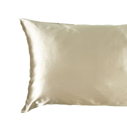 Beige champagne silk pillowcase