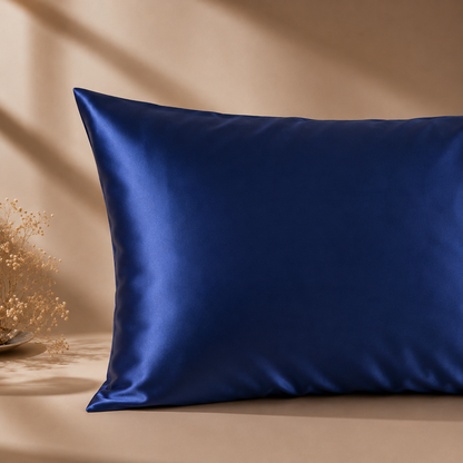 Navy Blue mulberry silk pillowcase made from 22 momme pure mulberry silk nz