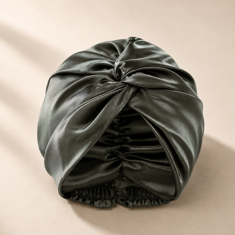 Sapphire Night Mulberry Silk Sleep Turban