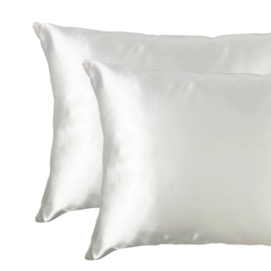 White silk silk pillowcase set – perfect for beauty sleep